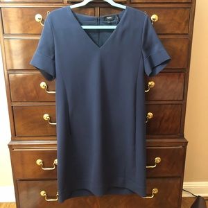 THEORY NAVY BANDED MINI DRESS